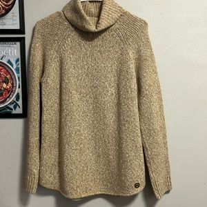 Michael Kors- Camel Cotton/Wool Knit Turtleneck Sweater